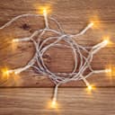 Гирлянда светодиодная универсальная 10 LED 12 метра прозрачный ПВХ теплое белое свечение батарейки 2хАА NEONNIGHT 303073
