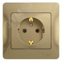 GLOSSA Розетка с заземлением в сборе титан
