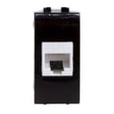 Розетка компьютерная 1-м СП 1мод. Brava RJ45 кат.5E черн. DKC 77654N