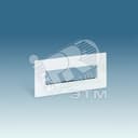 Накладка с суппортом однорядная на 4 широких или 8 узких модулей, S27C, белый