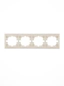 Рамка 4-м Mira горизонт. крем. LEZARD 701-0300-149