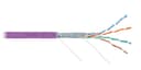 LAN F/UTP 4 пары, Кат.5e, 100МГц, одножильный, BC, 24AWG (0,51мм), полимерный материал нг(А)-HF фиолетовый, 305м
