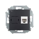 Розетка комп RJ45 кат.5е Systimax графит Simon