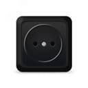Розетка одноместная UNIVersal серия Олимп б/з, о/у, 16А, 220В, черный Универсал