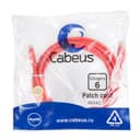 Патч-корд UTP, категория 6, 3 м, неэкранированный, красный Cabeus PC-UTP-RJ45-Cat.6-3m-RD