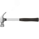 Молоток-гвоздодер, металлическая ручка, резиновая рукоятка 25 мм, 340 гр