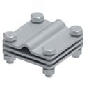 Соединитель крестовой 65х65 для параллельного, крестового и Т-образного соединения прутка диаметром 6-10 мм/полосы до 40 мм. С разделительной пластиной. Монтаж с помощью 4 винтов с шестигранной головкой M8X25 и 4 шестигранных гаек M8. Материал - OSTEC