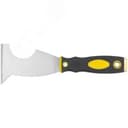 Шпатель многофункциональный Профи, толщ.лезв.1 мм, двухкомп. ручка с метал. бойком, усил.сталь, 75 мм