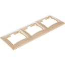 Рамка 3-м КВАРТА РГ-3-ККм горизонт. крем. IEK EMK30-K33-DM