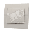 DERIY Выкл. х2 ПБТ белый 702-0202-101 Lezard