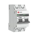 Выключатель автоматический 2P 63А (C) 4,5kA ВА 47-63 PROxima EKF (mcb4763-2-63C-pro)