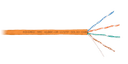 LAN U/UTP 4x2x24AWG (0,51мм) Кат.5e (Класс D) полимерн материал нг(А)-HF оранжевый 305м NIKOMAX (NMC 4100C-OR)