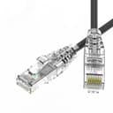 Патч-корд неэкранированный SLIM CAT6 U/UTP 4х2, 28 AWG, LSZH, чёрный, 0,3м