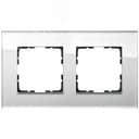 Рамка 2-постовая, стекло White Glass