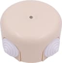 Коробка распределительная 78мм (4 кабельных ввода в комплекте) пластик песочн. зол. Bironi B1-521-24-K