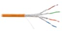 LAN S/FTP 4 пары, Кат.7, 600МГц, одножильный, BC, 23AWG (0,56мм), полимерный материал нг(А)-HF оранжевый, 500м