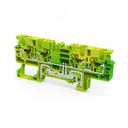 Клемма зазем. 4 конт. 4 кв.мм push-in OptiClip CPG-4-QUATTRO-PE-I-(0,2-4)-PEN