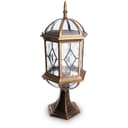 Светильник садовопарковый Feron PL171 шестигранный на постамент 60W E27 230V черное золото 11339