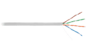 Кабель одножильный внутренний U/UTP EC-UU004-5E-PVC-GY 4 пары, Cat.5e (Класс D), 100МГц, BC (чистая медь) бухта 305м NetLan