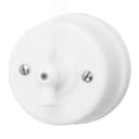 Выключатель Лизетта 2-х клавишный керамика, цвет белый Bironi