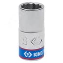 Головка торцевая стандартная двенадцатигранная 1/4", 8 мм King Tony