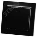 Выключатель одноклавишный c индикатором, 250В, 10А, серия Эрна, черный Stekker FERON