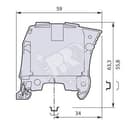 Клемма винтовая 50мм.кв. синяя ZS50 TE Connectivity ОУЭО