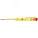 Отвертка индикаторная, желтая ручка 100 - 500 В, 140 мм