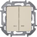 Выключатель двухклавишный с подсветкой/индикацией INSPIRIA 10 AX 250 В~ слоновая кость LEGRAND