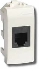 Розетка телефонная RJ12 Brava белая 1 модуль DKC 76120B (10 шт/уп)