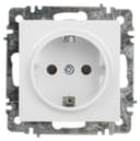 Розетка 1-м СП Accent 6-202-01 16А IP20 250В 2P+E Schuko AL/CU бел. Intro Б0063678