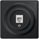 Розетка компьютерная 1-м СП Florence RJ45 кат.5E механизм черн. (1E20701303) OneKeyElectro 2172816