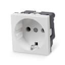 Розетка электрическая Mosaic 45x45, нем. ст., 2K+3, 16A, белая (в сборе) Cabeus ME45-WH