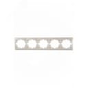 Мира Рамка 5 постов горизонтальная жемчужно-белый перламутр без вставок Lezard