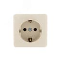 VIOLA Розетка с/з керамика крем (12шт/144шт)