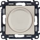 Valena LIFE Светорегулятор с поворотной ручкой универсальный 300Вт без нейтрали С лицевой панелью Слоновая кость