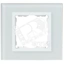 Рамка с суппортом на 5 узких модулей, S82C, белый - белый(стекло)