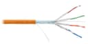 LAN F/FTP 4 пары, Кат.6a, 500МГц, одножильный, BC, 23AWG (0,56мм), полимерный материал нг(А)-HF оранжевый, 500м