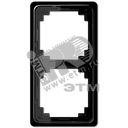 Рамка 2 поста универсальная черная