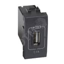 Livinglight. Розетка USB для зарядки мобильных устройств 1,1А 230/5В. 1 модуль. Цвет Антрацит