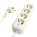 Удлинитель четырехместный cз STEKKER HM064007 3x1мм2 7м серия Home У10429 белый 49389