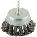 Кордщетка чашечная, со шпилькой, стальная витая проволока 65 мм