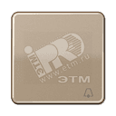 Клавиша с символом  звонок   золотая бронза