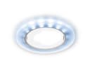Встраиваемый точечный светильник GX53 с LED подсветкой Ambrella Light G214 CLCHCLD