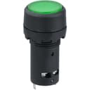 Кнопка зеленая с подсветкой Navigator 82 821 NBI-B-09-G d22мм 230В NO+NC