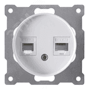 Розетка двойная телефон/компьютер RJ11/RJ45 кат.5e, цвет белый (серия Florence) 2172771 ССТ