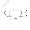 Опорная конструкция для установки оборудования TECHNORAPTOR FOOT 1000х4000