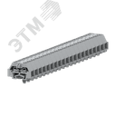 Клемма TB 2-2 с бок. подключ. с защелк. ножками, сечение 1,5 мм. кв., серая