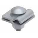 Соединитель с пластиной для крепения прутка 6-10 мм на металлоконструкциях и стальных листах до 5 мм. Материал - горячеоцинкованная сталь.