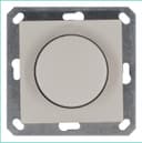 Светорегулятор поворотно-нажимной (диммер) LED 30-400Вт 1gang 2way механизм тауп Jasmart G4012T